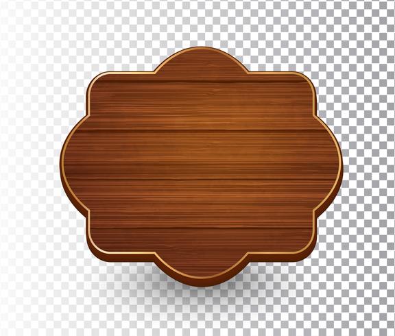 Houten geïsoleerde retro vintage frame sjabloon vector