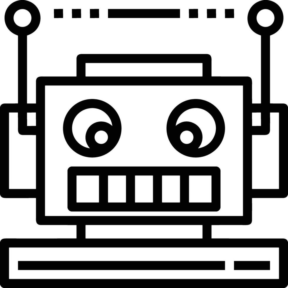 kunstmatig intelligentie- icoon symbool vector afbeelding. illustratie van de hersenen robot aan het leren menselijk slim algoritme ontwerp afbeelding.