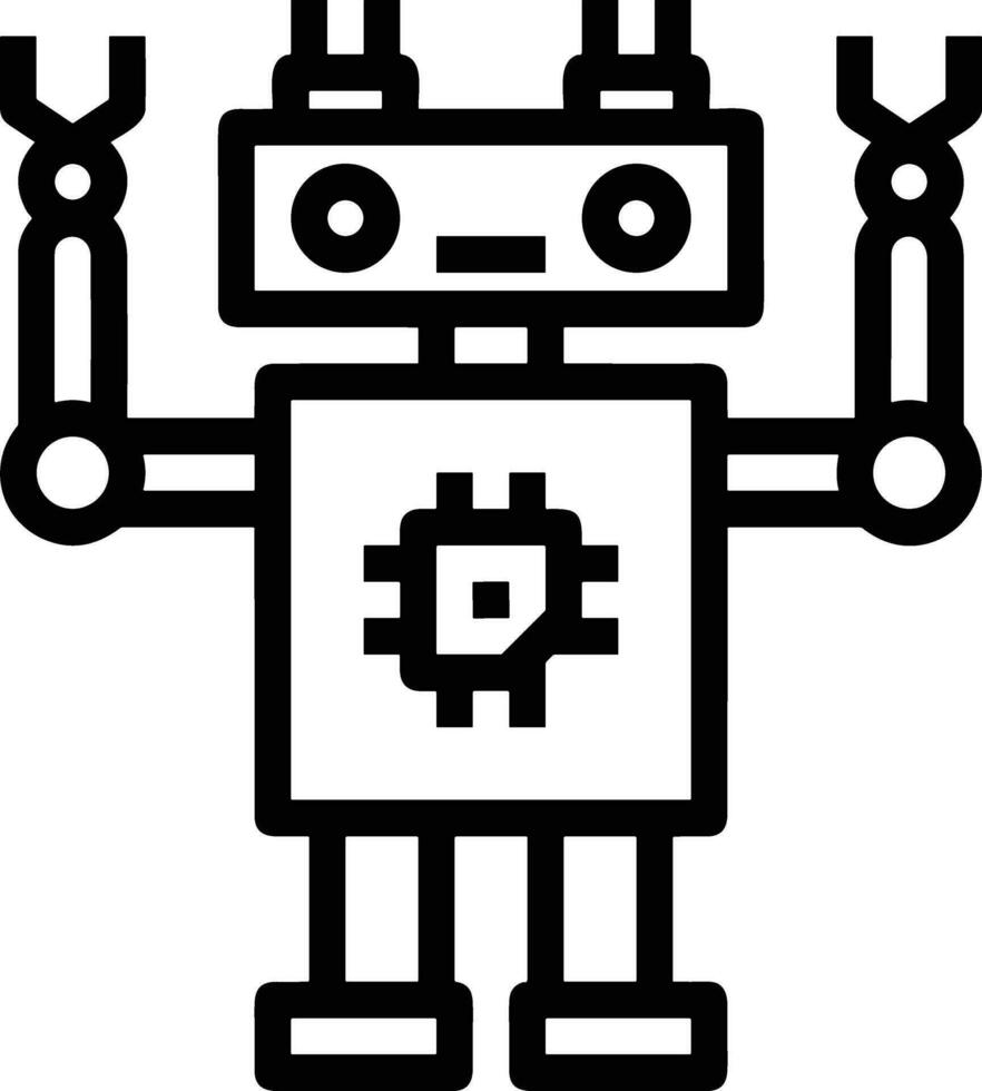 kunstmatig intelligentie- icoon symbool vector afbeelding. illustratie van de hersenen robot aan het leren menselijk slim algoritme ontwerp afbeelding.