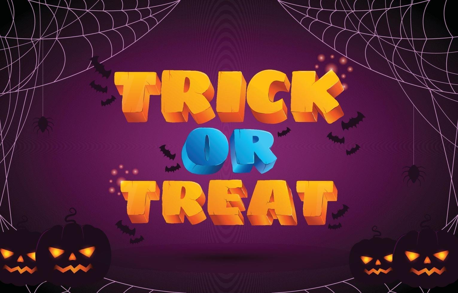 trick or treat halloween achtergrond vector