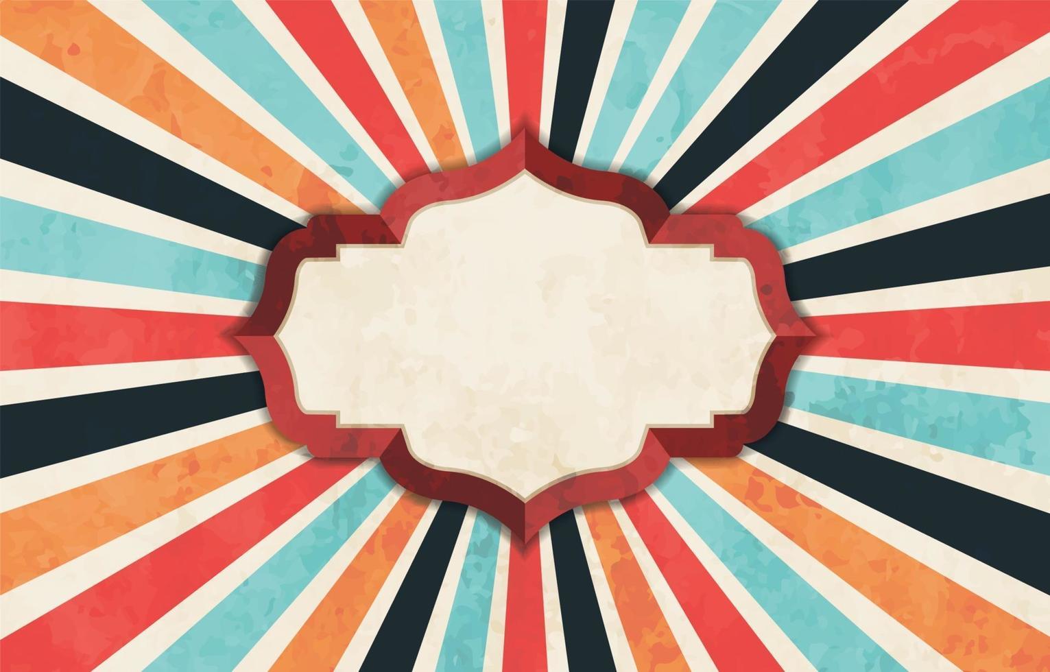kleurrijke vintage badge concept achtergrond vector
