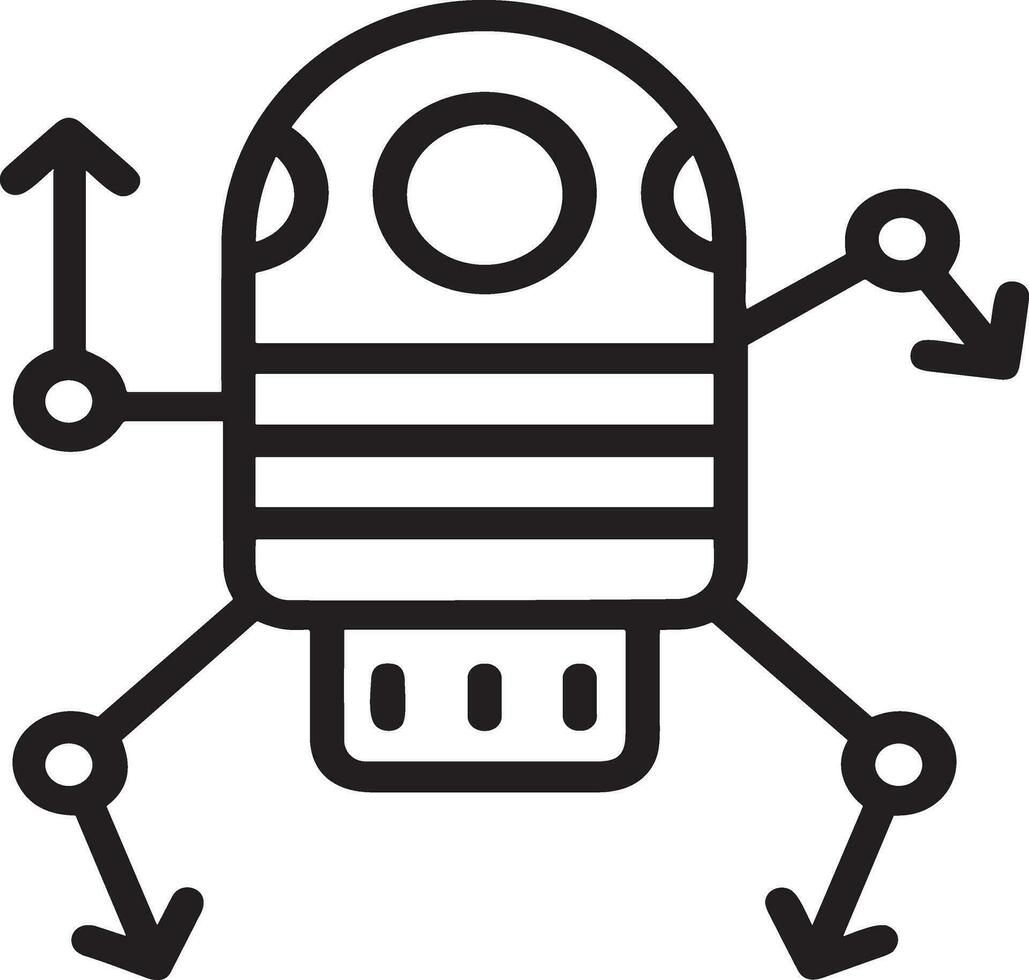 kunstmatig intelligentie- icoon symbool vector afbeelding. illustratie van de hersenen robot aan het leren menselijk slim algoritme ontwerp afbeelding.