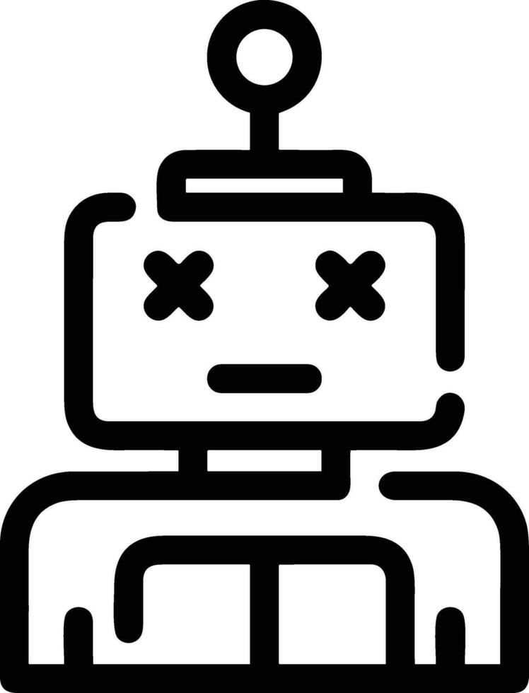 kunstmatig intelligentie- icoon symbool vector afbeelding. illustratie van de hersenen robot aan het leren menselijk slim algoritme ontwerp afbeelding.