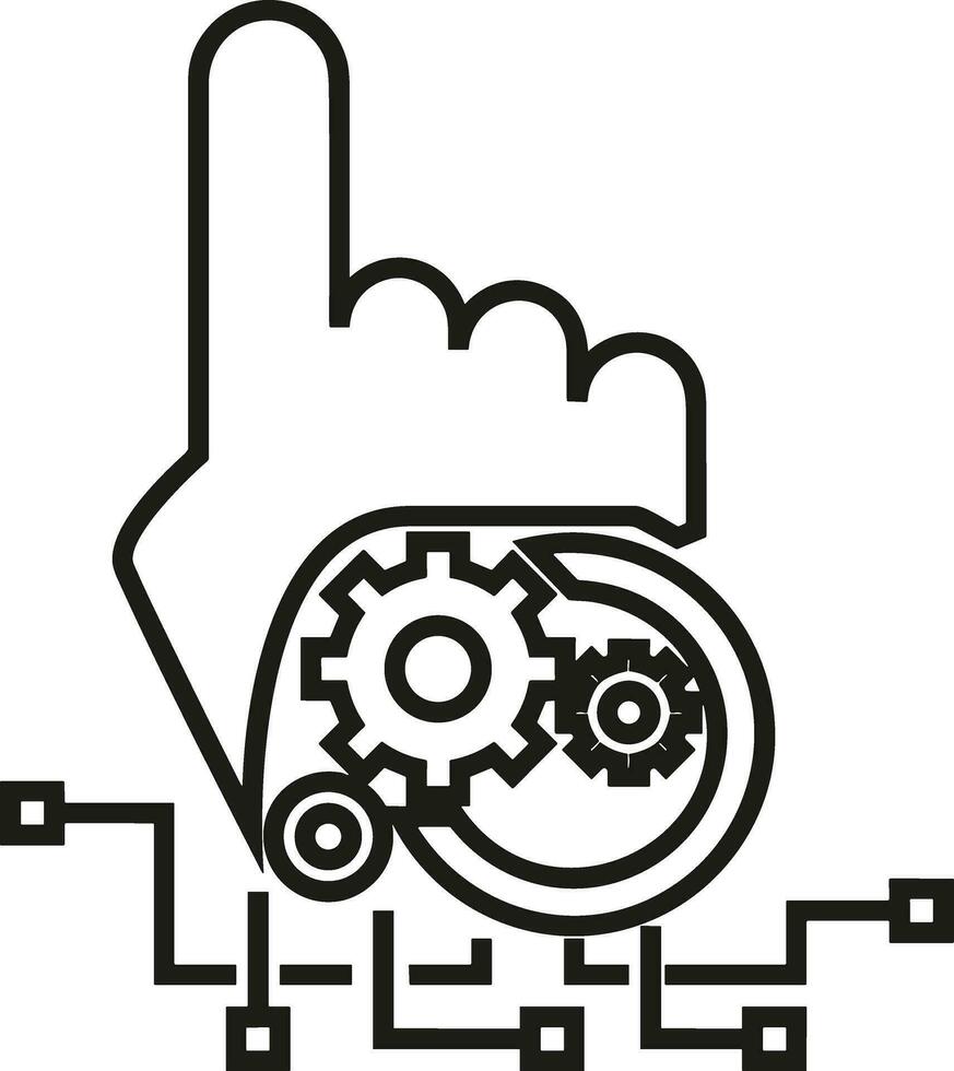 kunstmatig intelligentie- icoon symbool vector afbeelding. illustratie van de hersenen robot aan het leren menselijk slim algoritme ontwerp afbeelding.