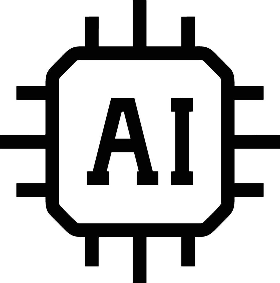 kunstmatig intelligentie- icoon symbool vector afbeelding. illustratie van de hersenen robot aan het leren menselijk slim algoritme ontwerp afbeelding.