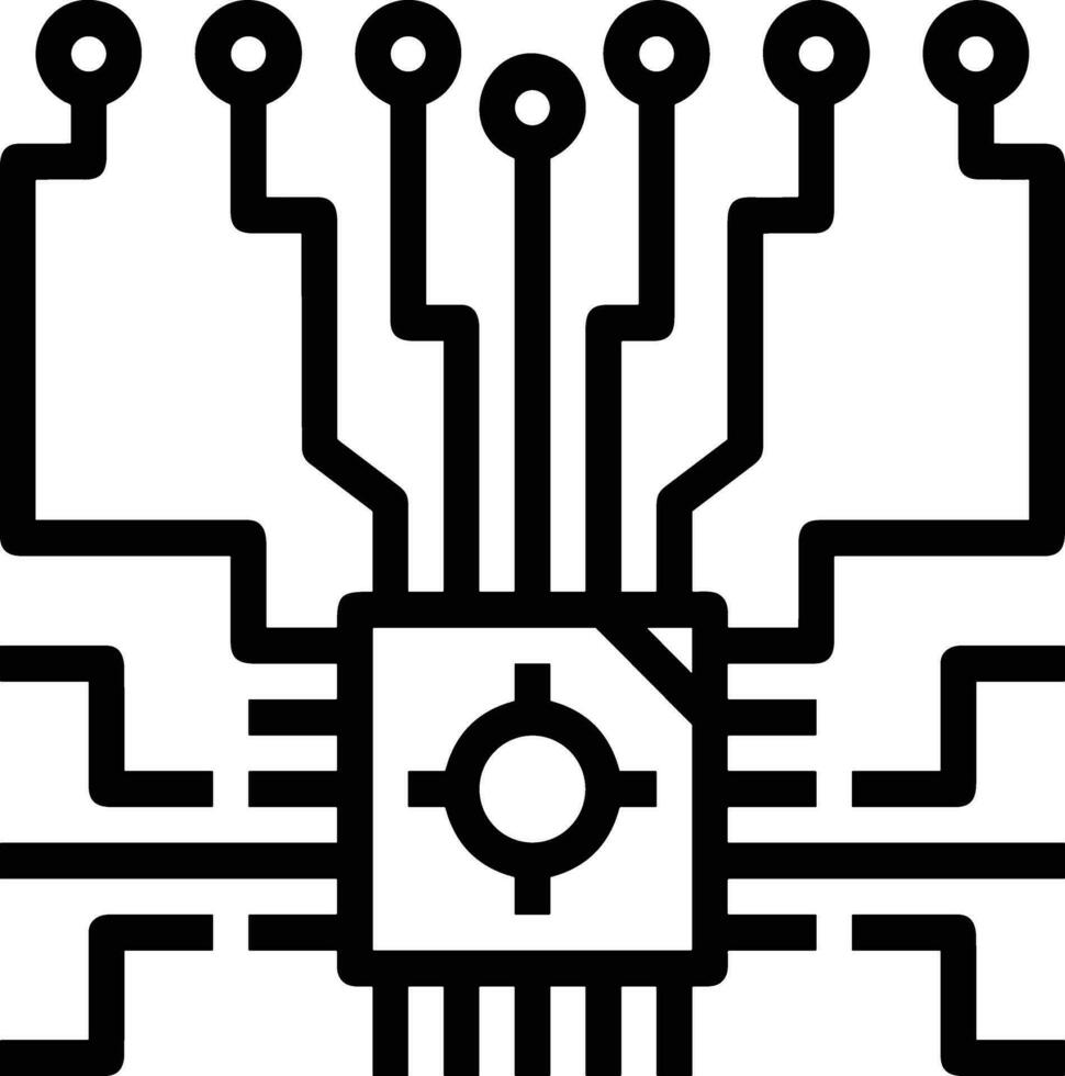 kunstmatig intelligentie- icoon symbool vector afbeelding. illustratie van de hersenen robot aan het leren menselijk slim algoritme ontwerp afbeelding.