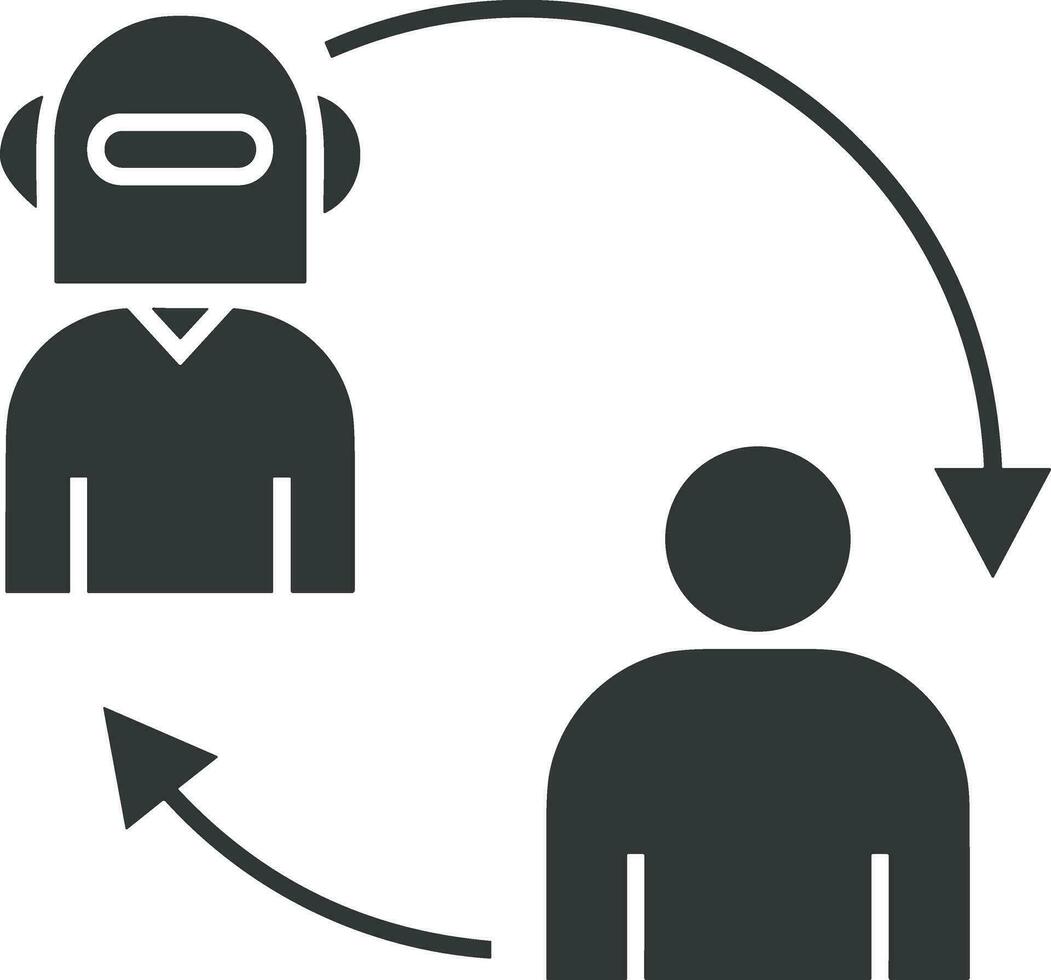 kunstmatig intelligentie- icoon symbool vector afbeelding. illustratie van de hersenen robot aan het leren menselijk slim algoritme ontwerp afbeelding.