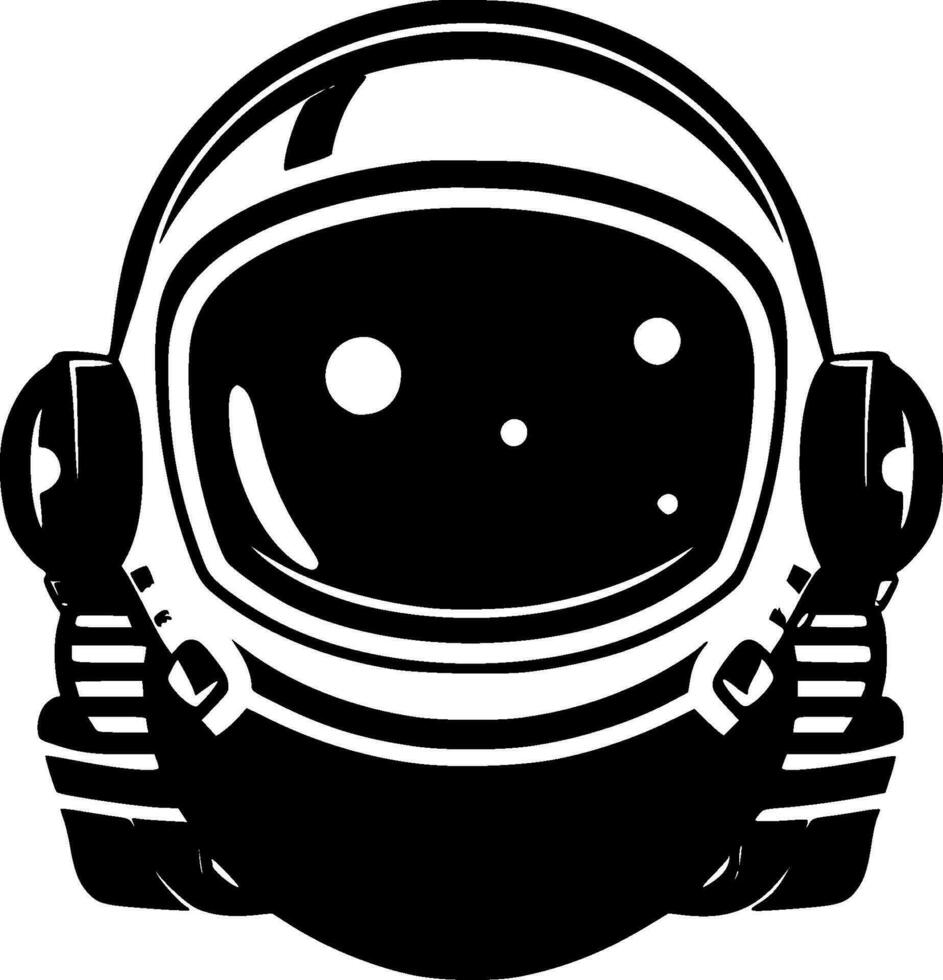 astronaut - minimalistische en vlak logo - vector illustratie