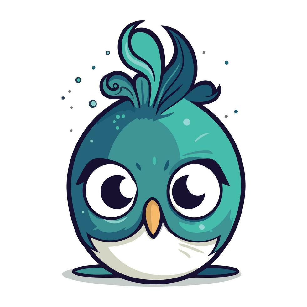 schattig vogel karakter ontwerp geïsoleerd Aan wit achtergrond. vector illustratie.