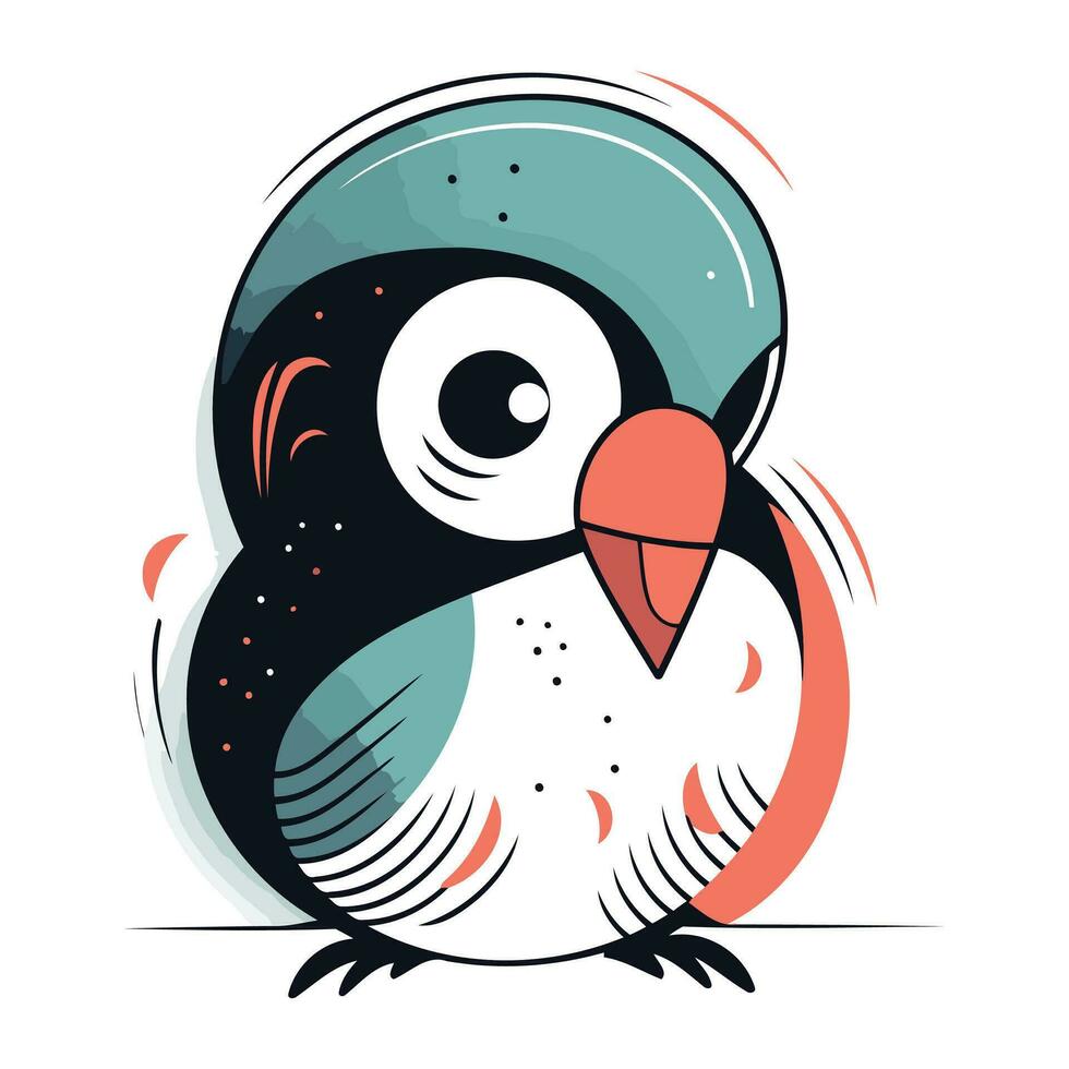 schattig pinguïn. vector illustratie. schattig tekenfilm pinguïn.