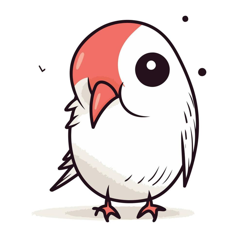 schattig tekenfilm vogel. vector illustratie geïsoleerd Aan een wit achtergrond.