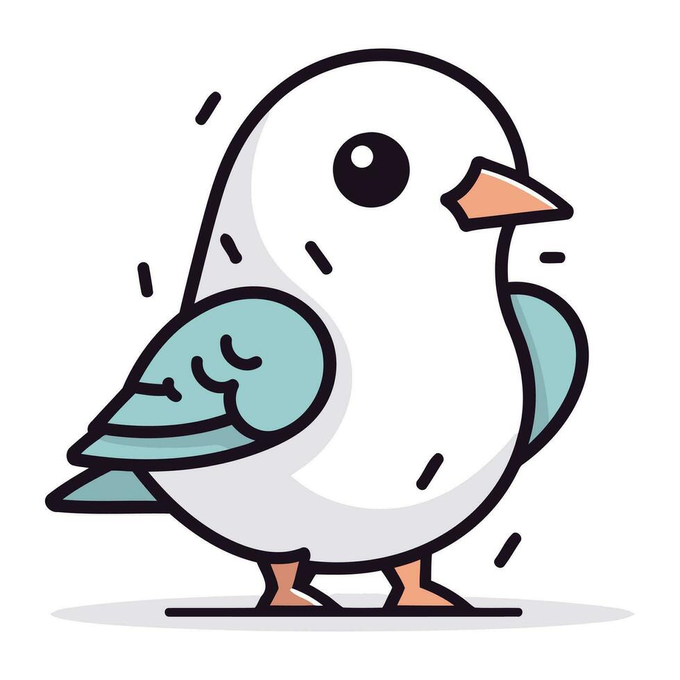 duif vogel tekenfilm vector illustratie. schattig vogel karakter