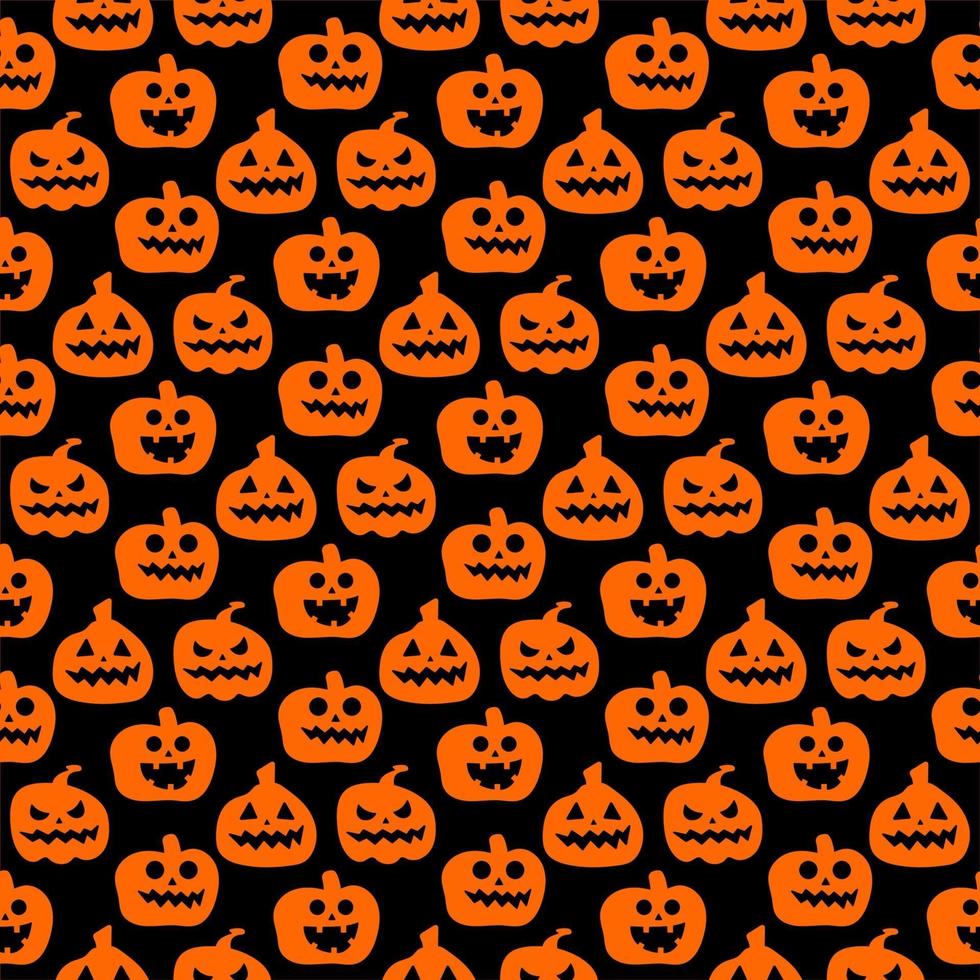 naadloos herhalend patroon met halloween-symbolen. silhouetten vector