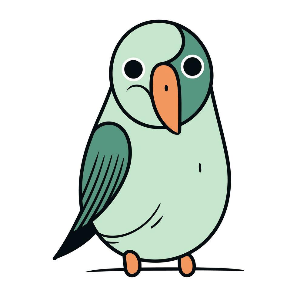 tekenfilm papegaai. vector illustratie van een grappig papegaai.