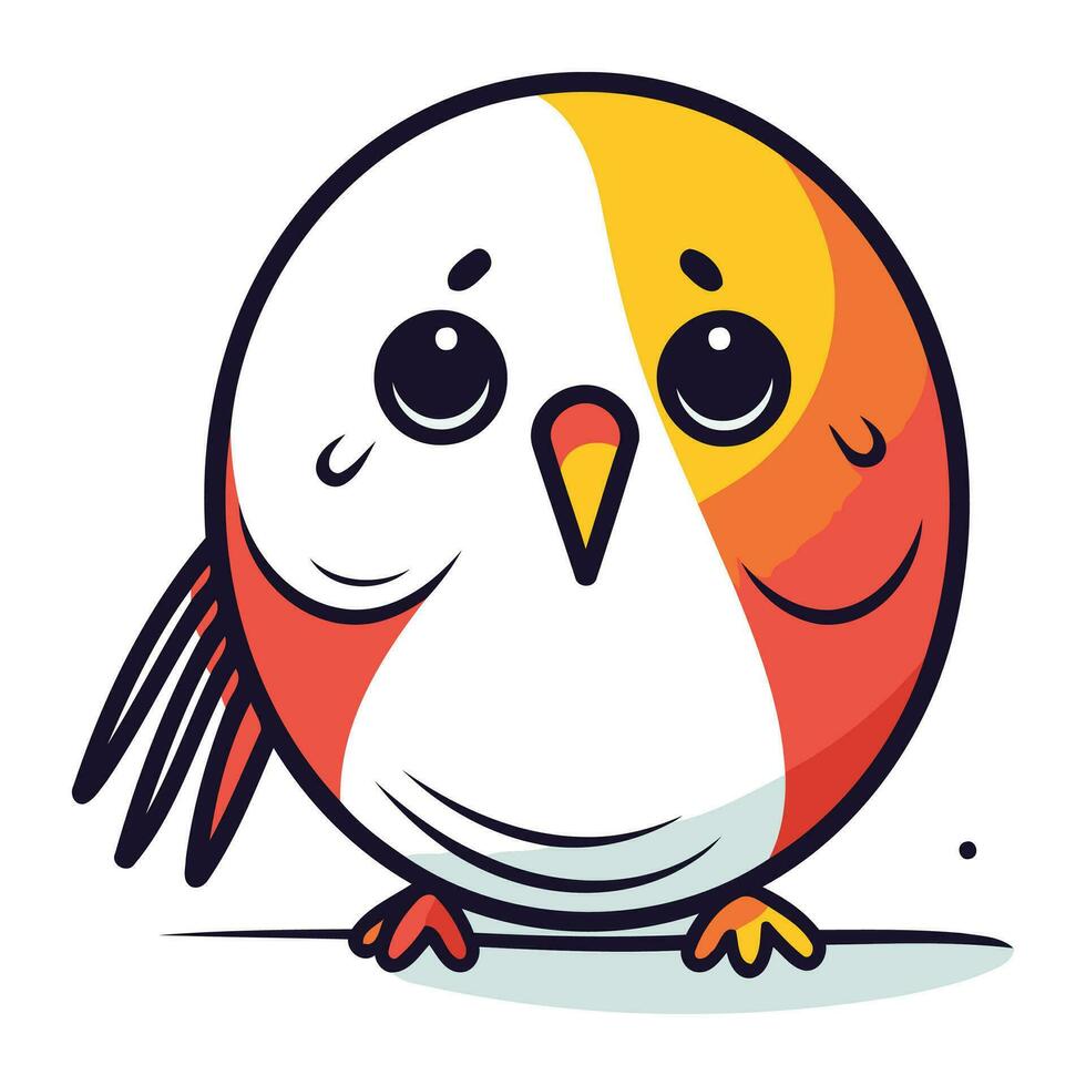 schattig tekenfilm vogel. vector illustratie. geïsoleerd Aan wit achtergrond.