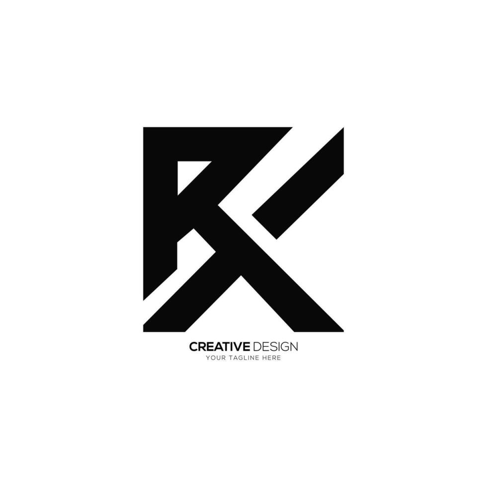 brief rx of xr eerste modern bedrijf abstract monogram logo vector