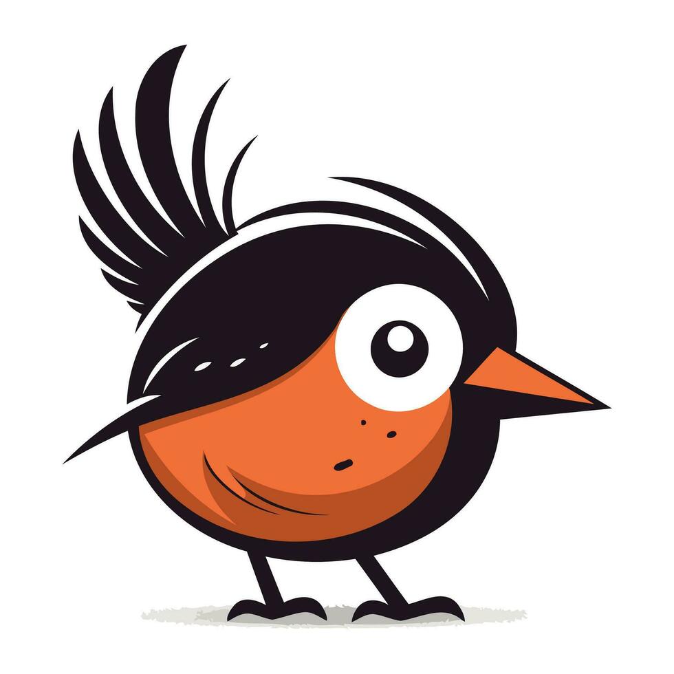 schattig tekenfilm vogel geïsoleerd Aan een wit achtergrond. vector illustratie.