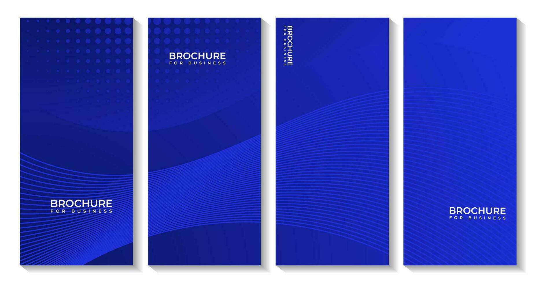 reeks van brochures met abstract creatief blauw kromme achtergrond vector