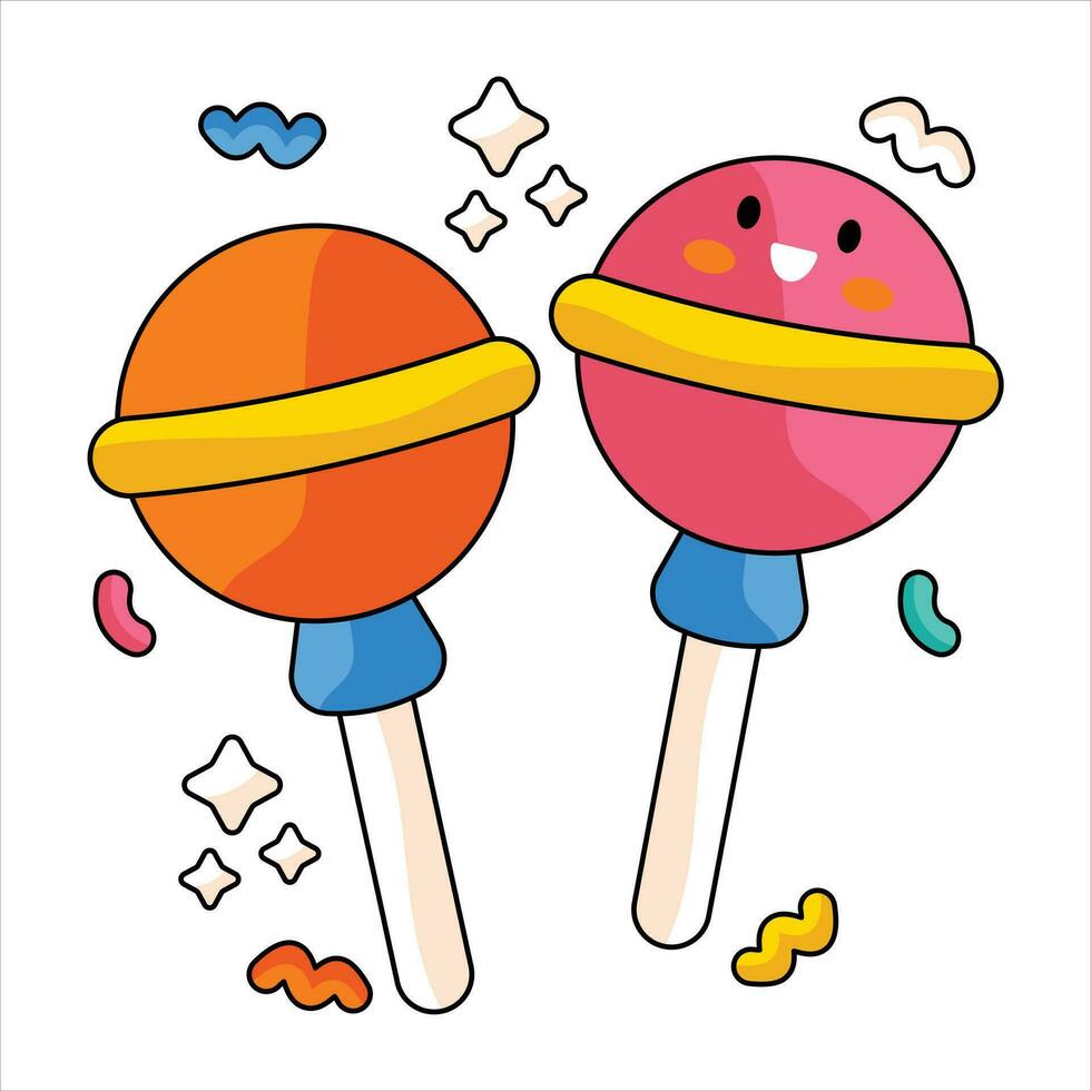 lolly schattig vector sticker