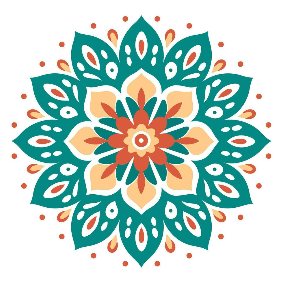 vrij kleurrijk helling mandala kunst vector icoon geïsoleerd Aan een wit achtergrond, Islamitisch mandala, cirkel mandala