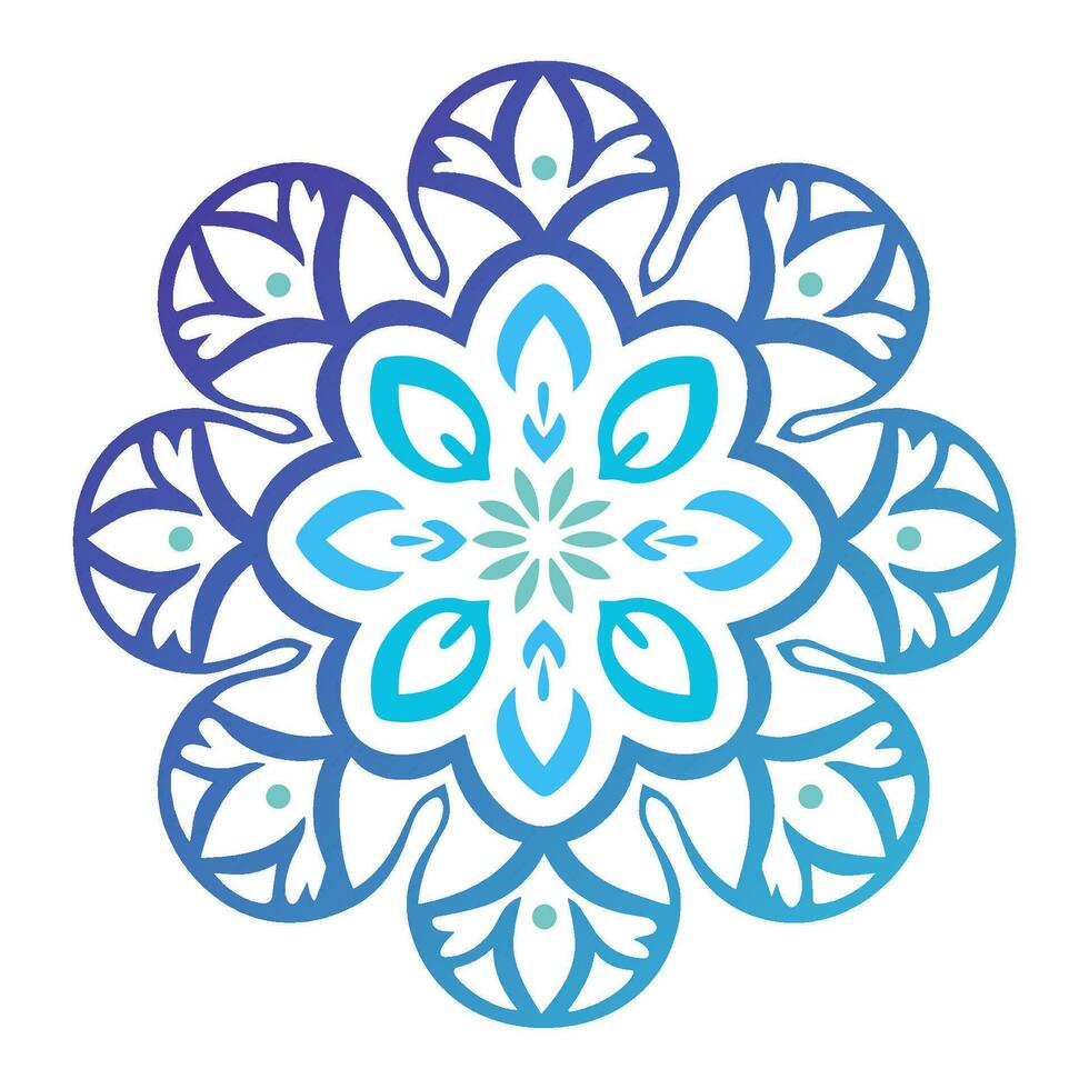 vrij helling mandala kunst vector icoon geïsoleerd Aan een wit achtergrond, Islamitisch mandala, cirkel kleurrijk mandala