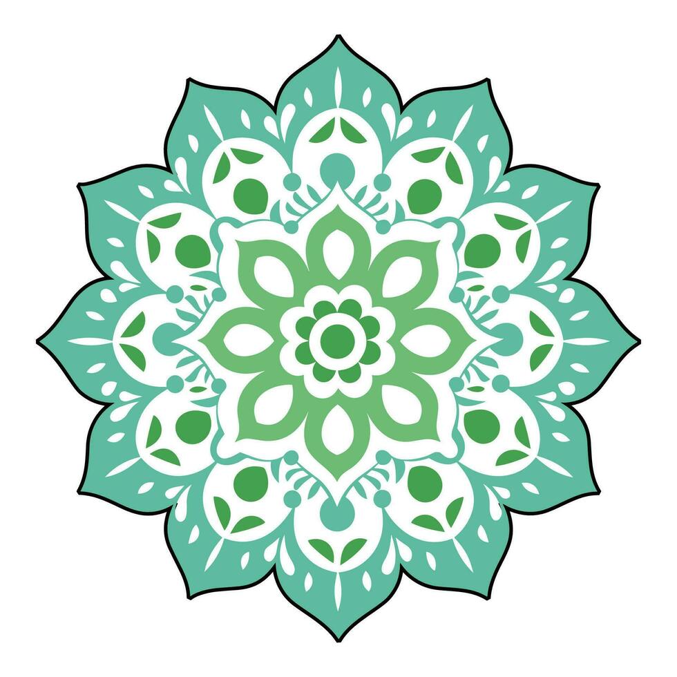 vrij helling mandala kunst vector icoon geïsoleerd Aan een wit achtergrond, Islamitisch mandala, cirkel kleurrijk mandala