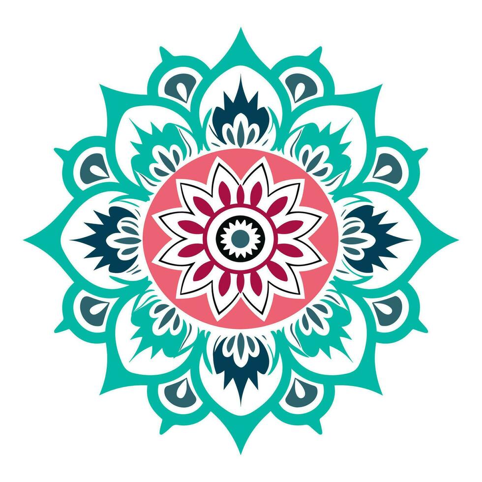 kleurrijk helling mandala kunst vector icoon geïsoleerd Aan een wit achtergrond, Islamitisch mandala, cirkel mandala