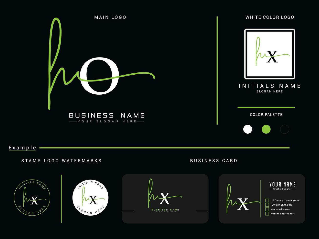 typografie ho handtekening kleding logo, minimaal ho luxe brief logo vector