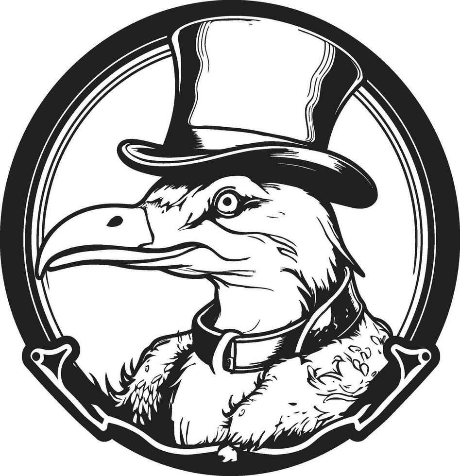 elegantie in naar beneden onder kalmte zwart vogelbekdier symbool monochromatisch schoonheid in de billabong vogelbekdier embleem in noir vector