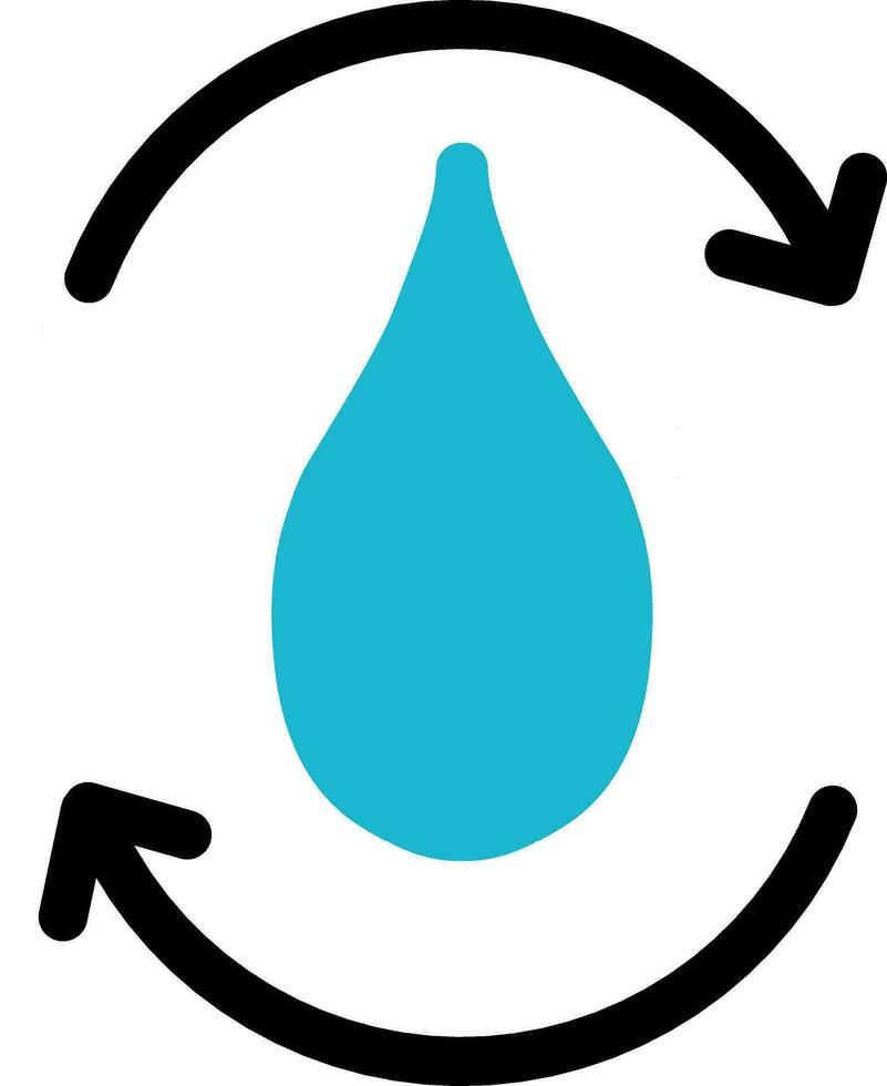 silhouet van water laten vallen Aan ecologie vector