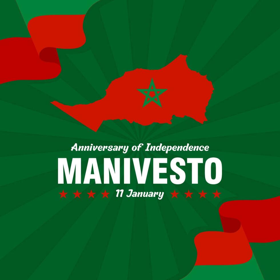 verjaardag van de onafhankelijkheid manifest. de dag van marokko illustratie vector achtergrond. vector eps 10