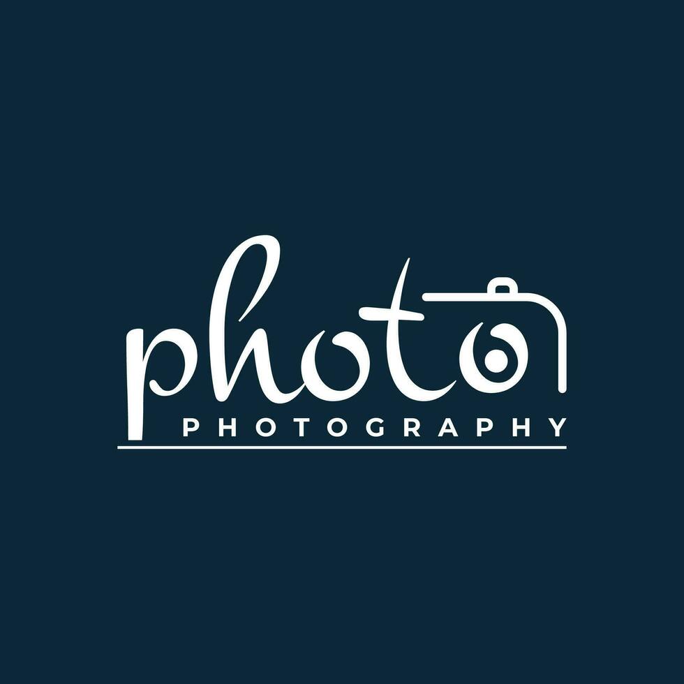 fotografie logo belettering typografie ontwerp vector