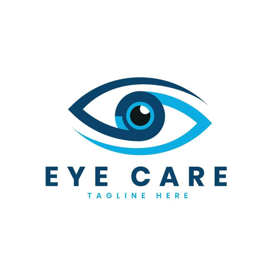 oog zorg logo ontwerp voor gezondheidszorg en medisch zorg vector