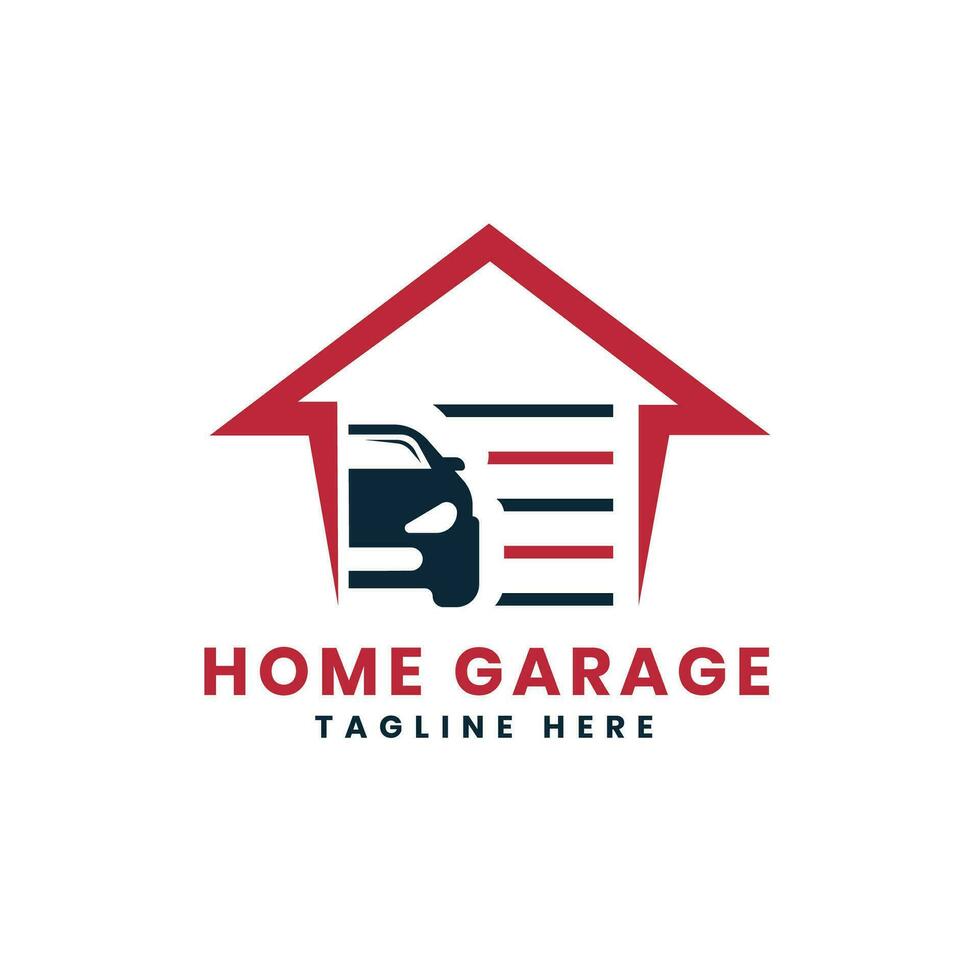 garage huis logo concept voor automotive en auto industrie vector