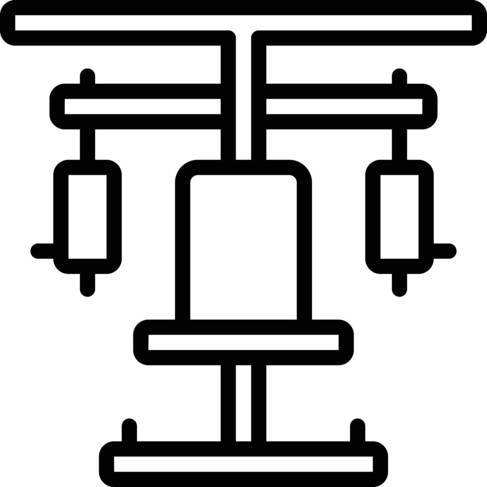 lijn pictogram voor sportschool vector