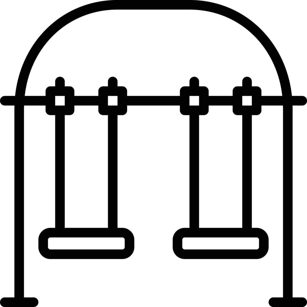 lijnpictogram voor schommel vector