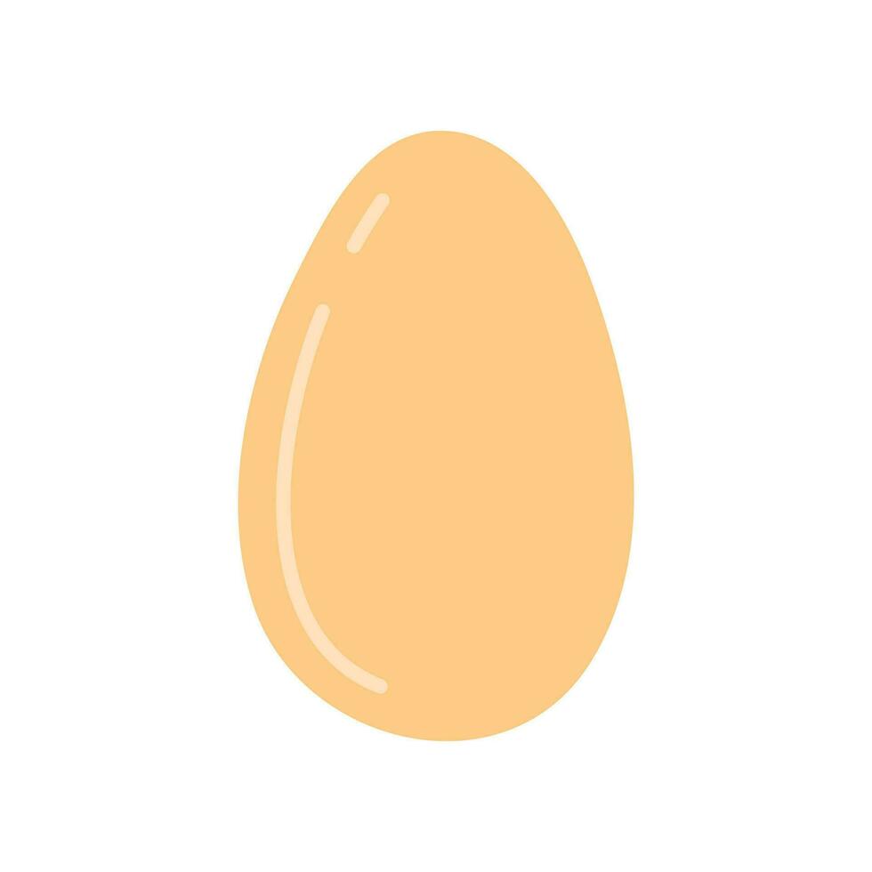 tekenfilm kleur licht bruin kip ei icoon. vector