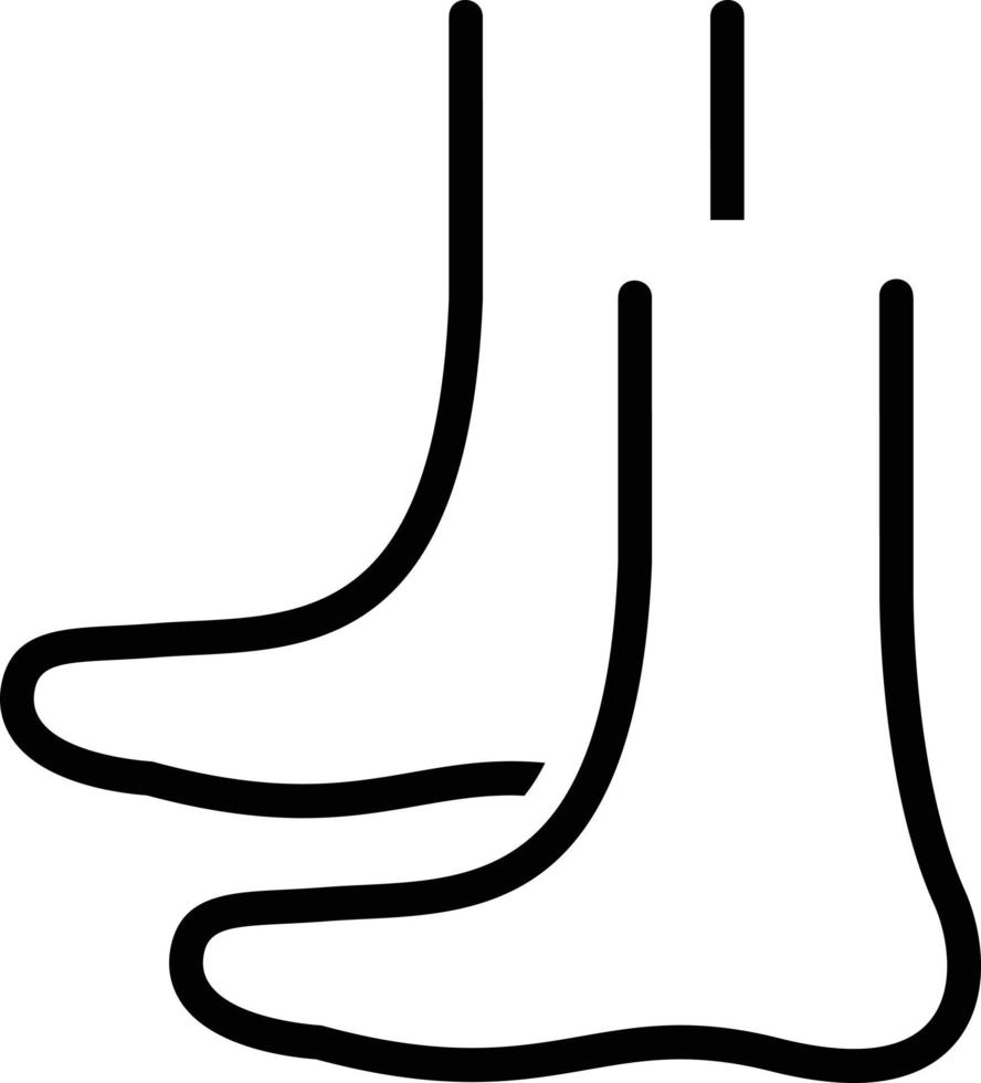 lijnpictogram voor voet vector
