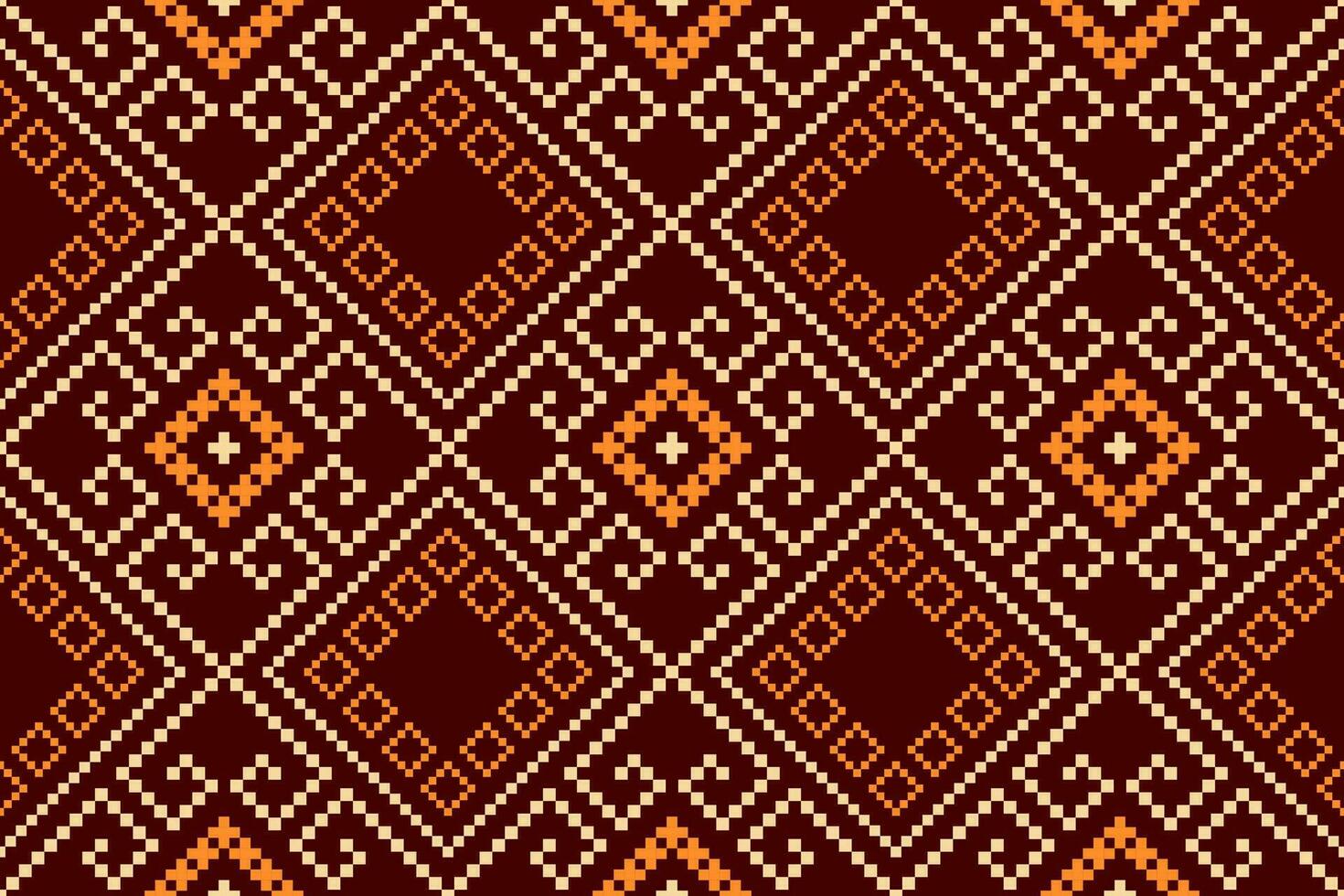 rood traditioneel etnisch patroon paisley bloem ikat achtergrond abstract aztec Afrikaanse Indonesisch Indisch naadloos patroon voor kleding stof afdrukken kleding jurk tapijt gordijnen en sarong vector