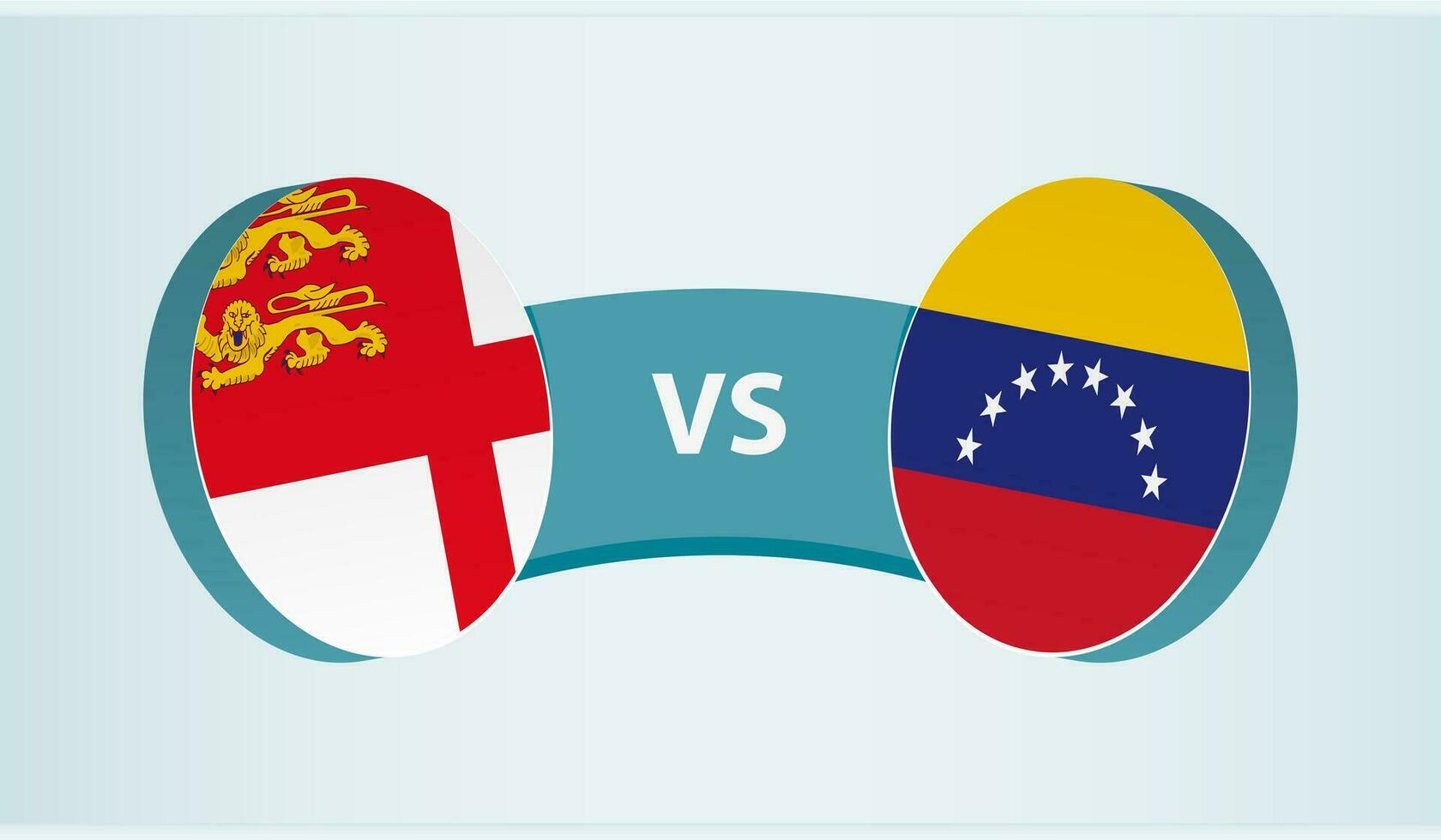 sark versus Venezuela, team sport- wedstrijd concept. vector