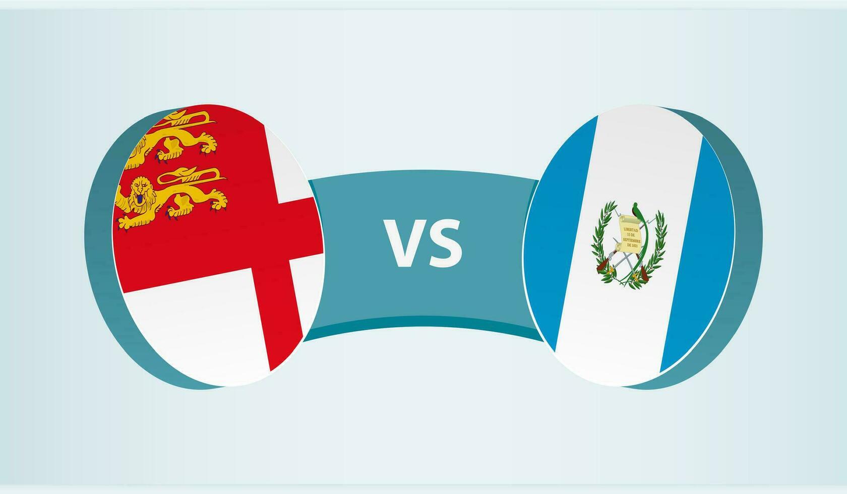 sark versus Guatemala, team sport- wedstrijd concept. vector