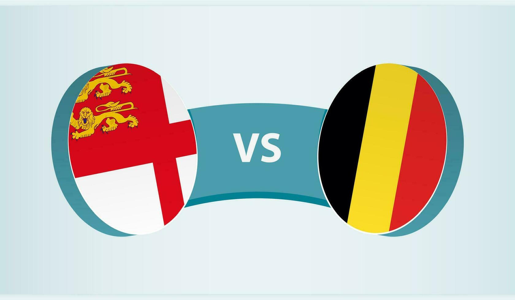 sark versus belgië, team sport- wedstrijd concept. vector