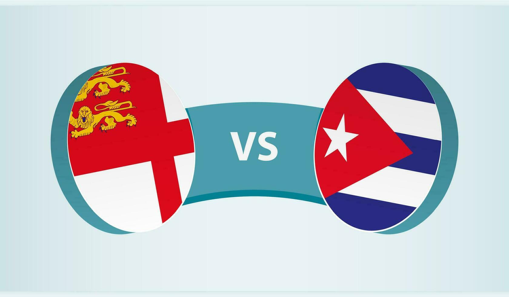 sark versus Cuba, team sport- wedstrijd concept. vector