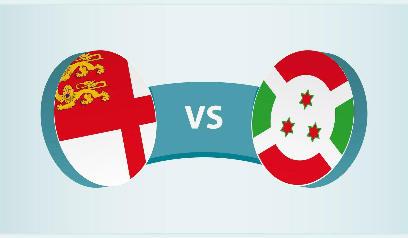 sark versus burundi, team sport- wedstrijd concept. vector