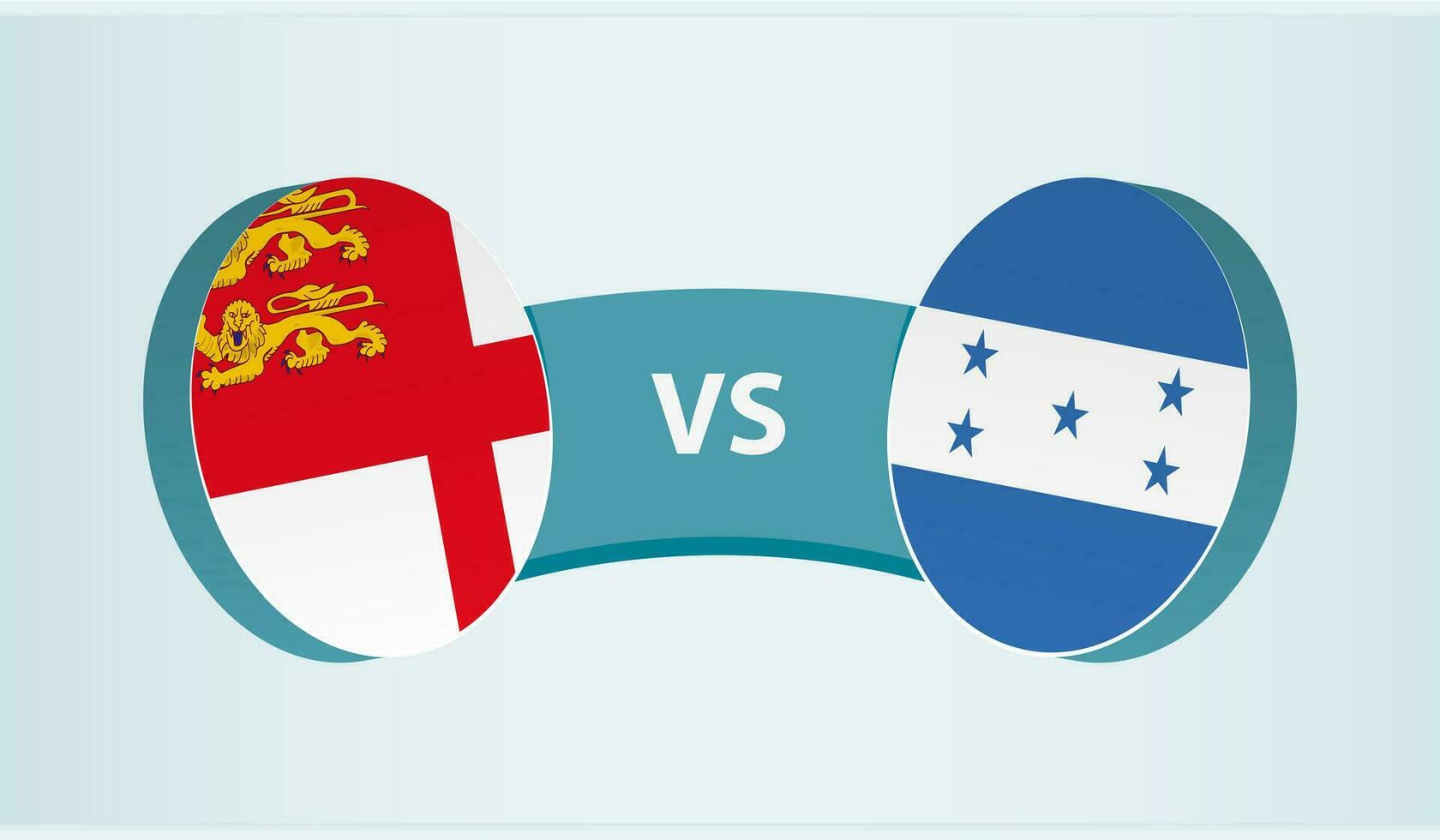 sark versus Honduras, team sport- wedstrijd concept. vector