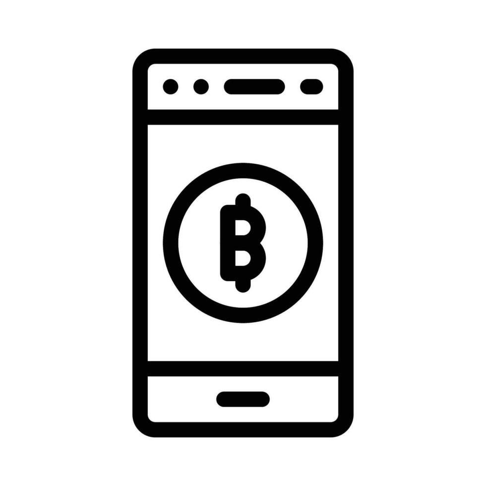 bitcoin vector icoon Aan een wit achtergrond