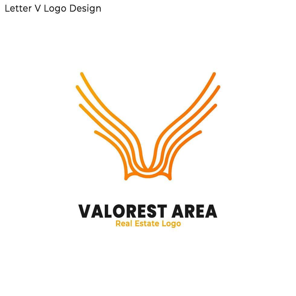 abstract Vleugels vogel logo. luxe brief v logo. vliegend vogel logo. echt landgoed logo. professioneel brief v logo ontwerp. vector