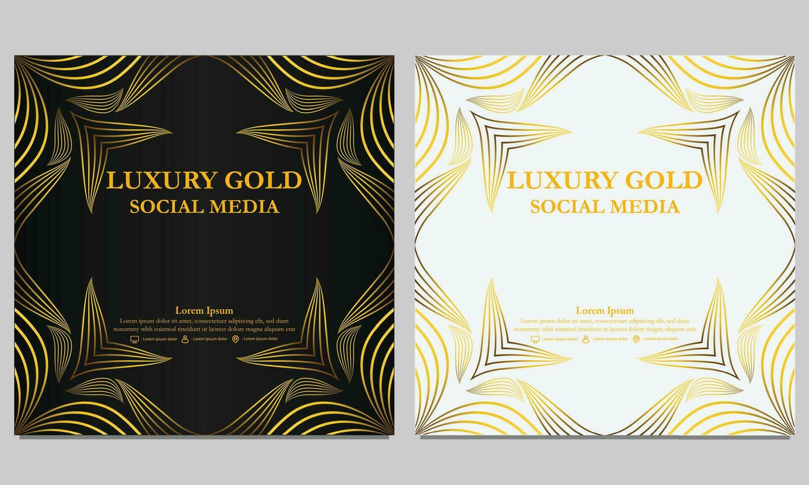 elegant gouden bloemen sociaal media sjabloon. geschikt voor sociaal media na, web banier, Hoes en kaart vector