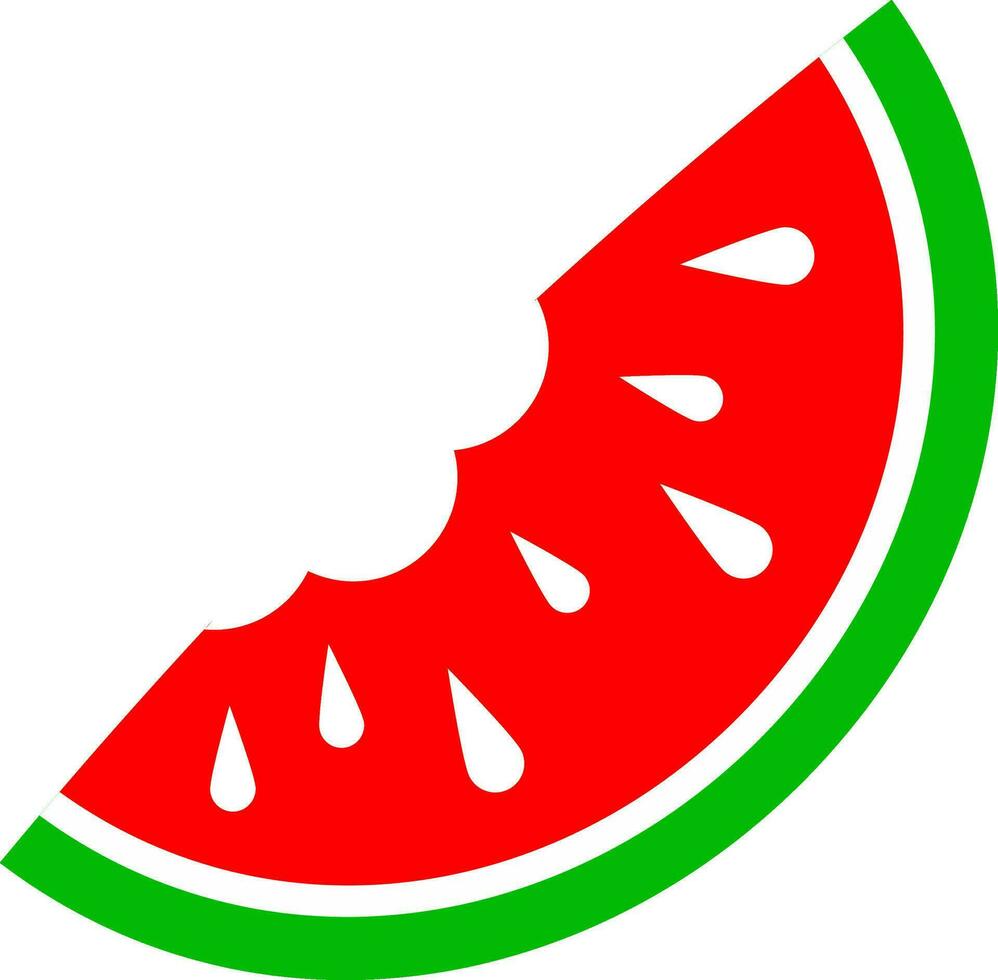 rood vers watermeloen zoet fruit vector