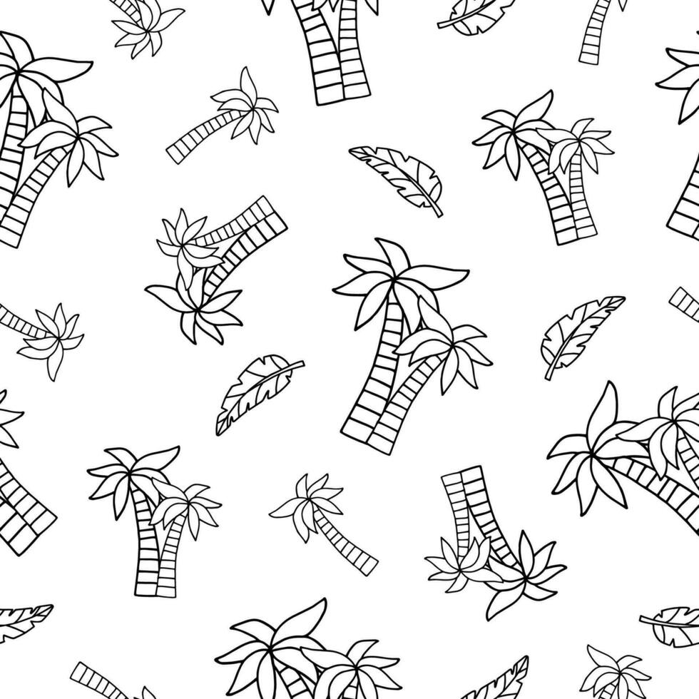naadloos patroon met palm bomen vector